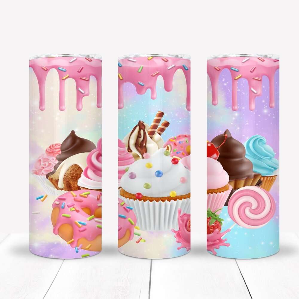Sweet Treats Stainless Steel Tumbler, Girls Gift Idea, Kawaii Cup